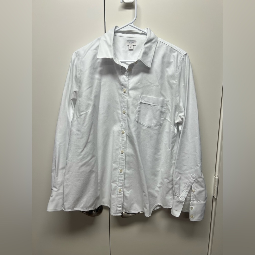 J. Crew White Button-Down Shirt